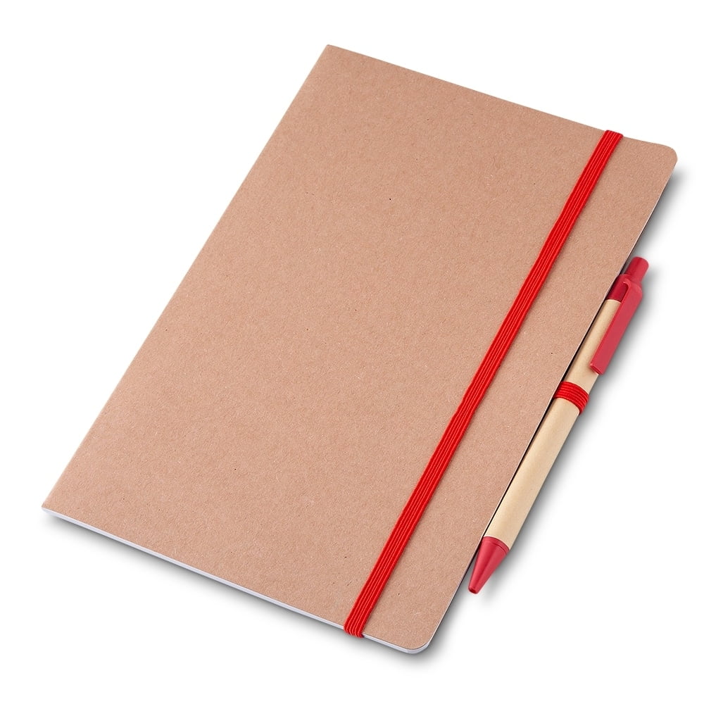 CADERNO P/ ANOT. KRAFT C/ CANETA SPX-14691 NA COR VERMELHO