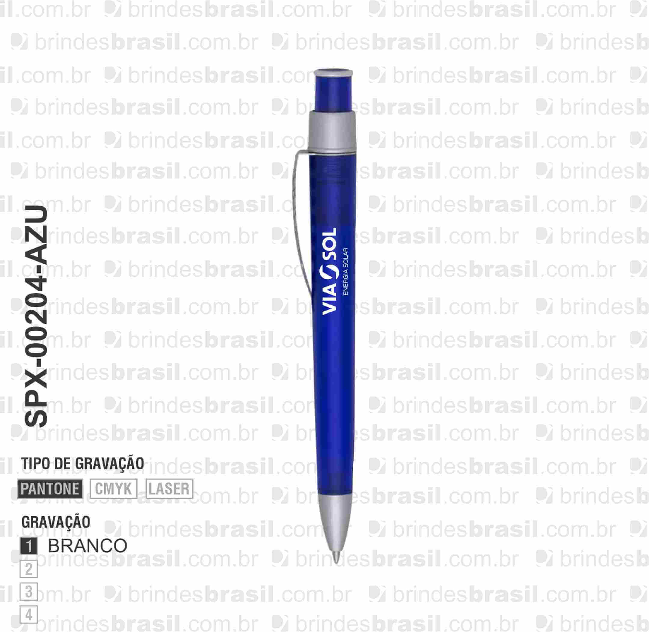 CANETA PLÁSTICA SPX-00204-AZU NA COR AZUL - Imagem 3