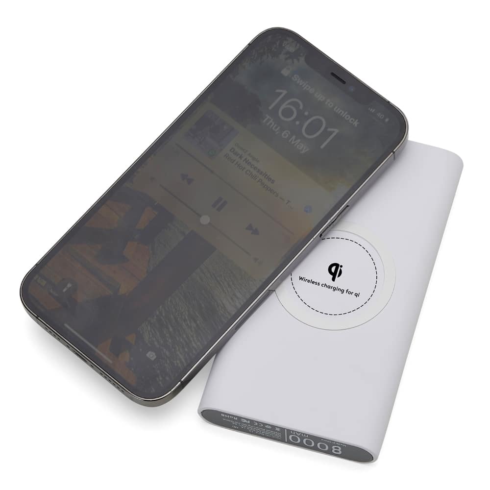POWER BANK 8000MAH C/ INDUÇÃO SPX-04050-BCO NA COR BRANCO - Imagem 2