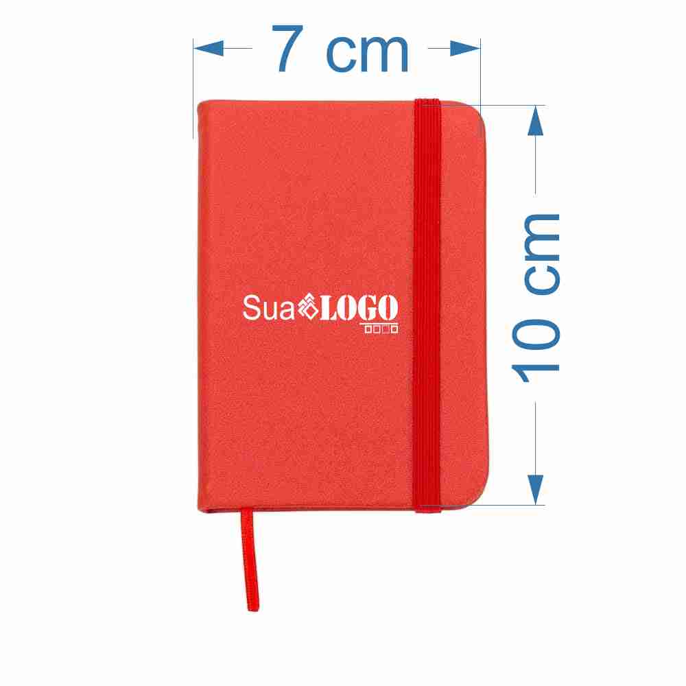 MINI CADERNETA SINTÉTICA BRILHANTE SPX-03024-VM NA COR VERMELHO - Imagem 2