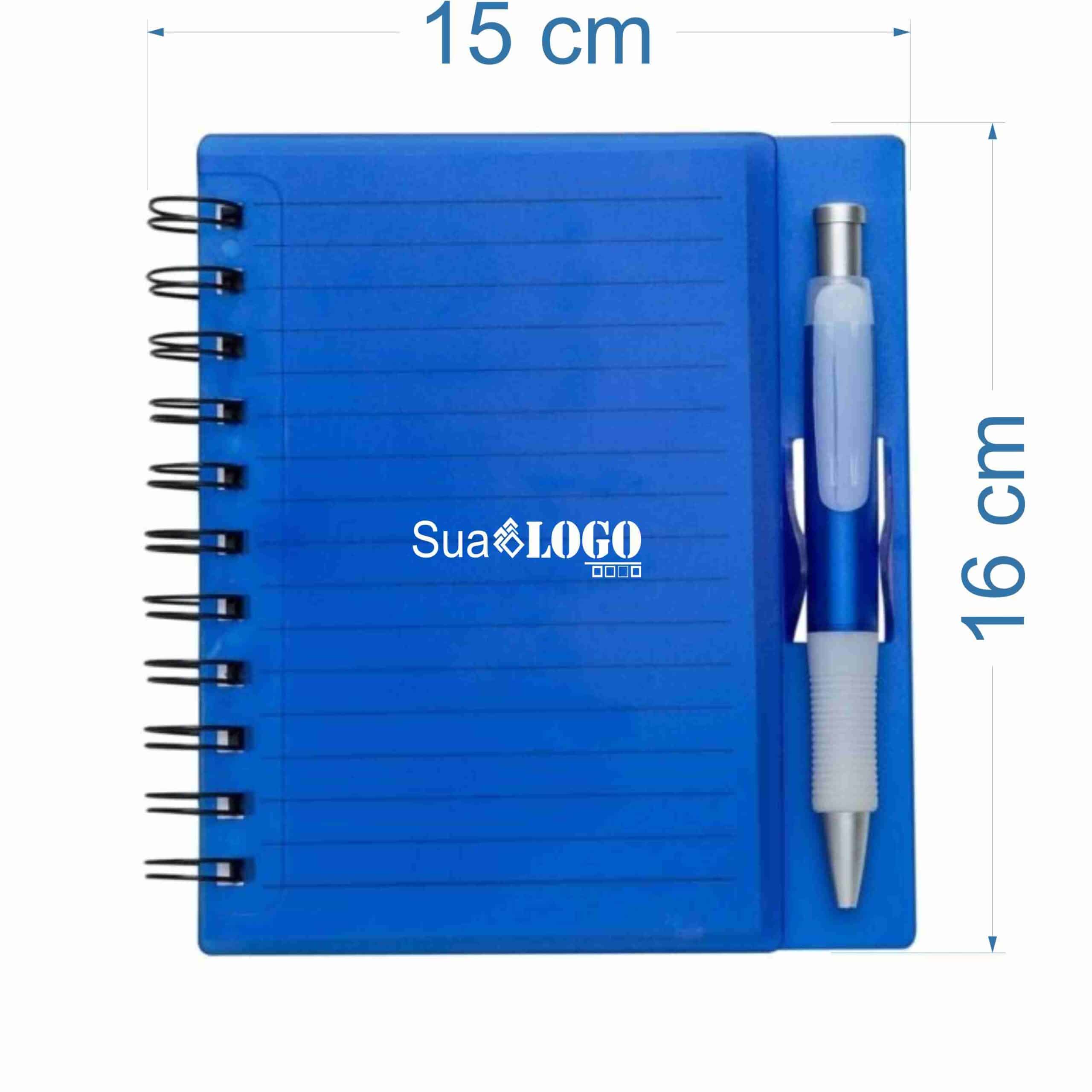 CADERNETA PLÁSTICA C/ CANETA SPX-11193-AZU NA COR AZUL - Imagem 2