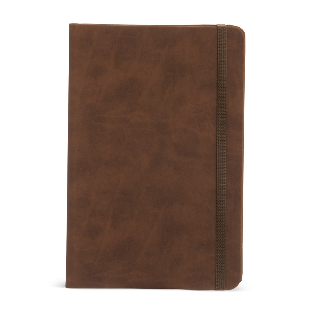 CADERNETA COURO SINTÉTICO 21X14 SPX-14917P-MAR NA COR MARROM