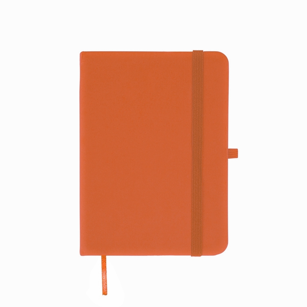 CADERNETA EMBORRACHADA S/ PAUTA SPX-12514SN-LAR NA COR LARANJA