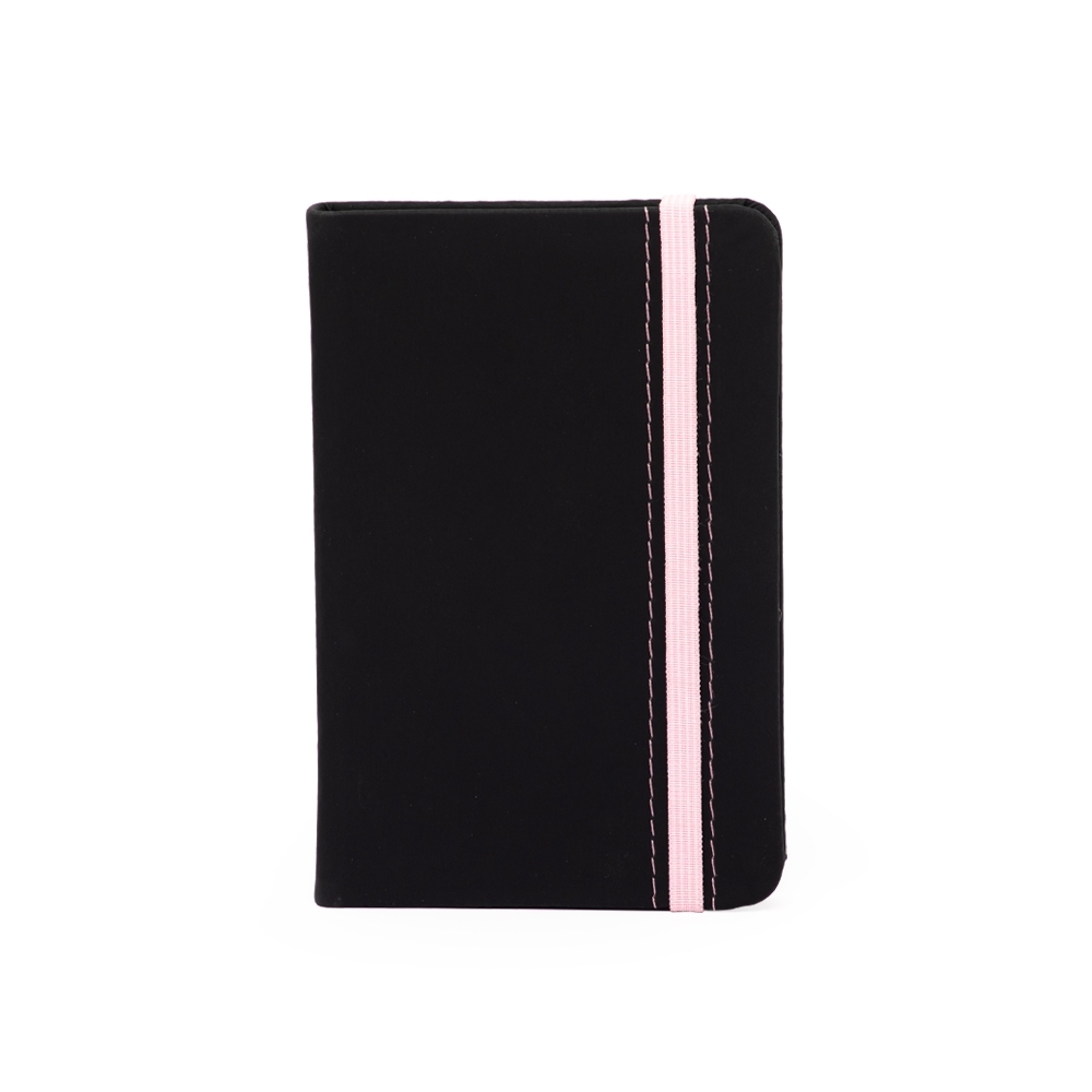 CADERNETA EMBORRACHADA COM PAUTA SPX-15052-PRE/ROS NA COR PRETO