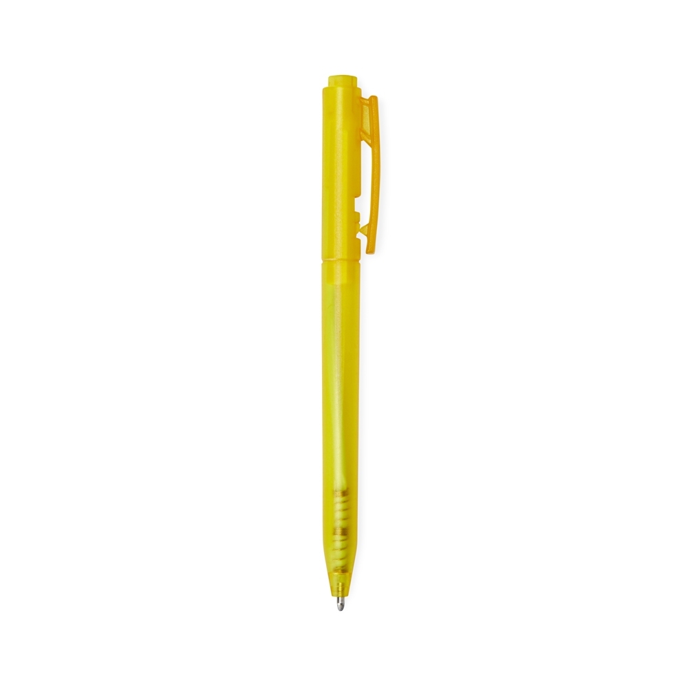 CANETA PLÁSTICA SPX-1099T-AMA NA COR AMARELO