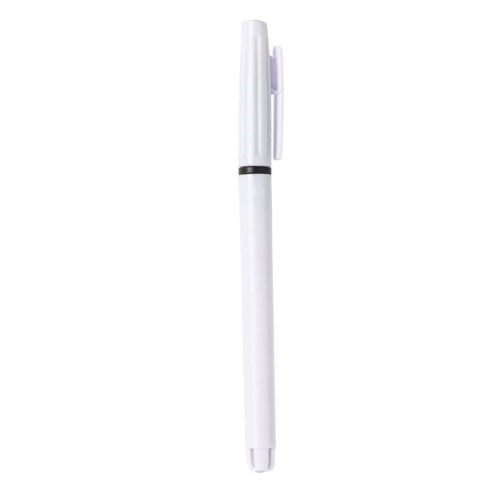 CANETA PLÁSTICA SPX-1087L-BCO/PRE NA COR BRANCO