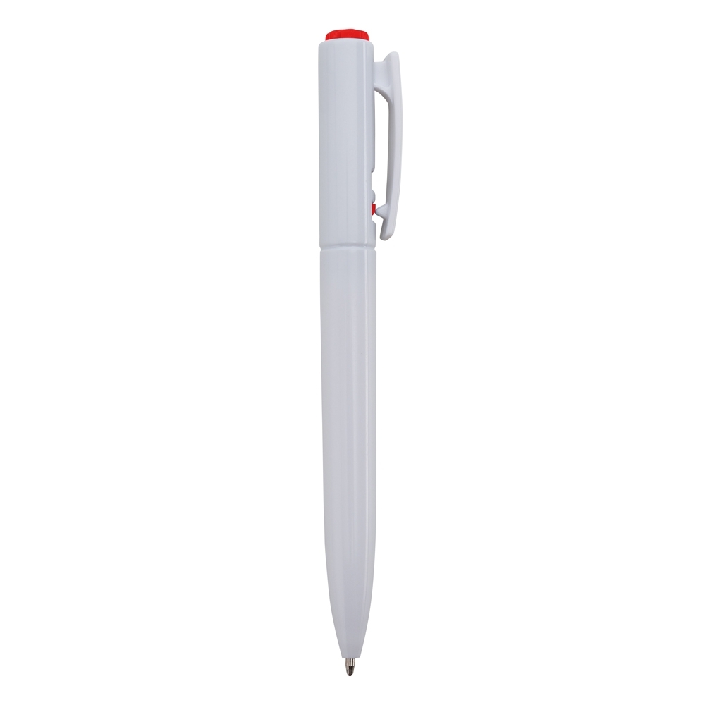 CANETA PLÁSTICA SPX-01091C-BCO/VM NA COR VERMELHO