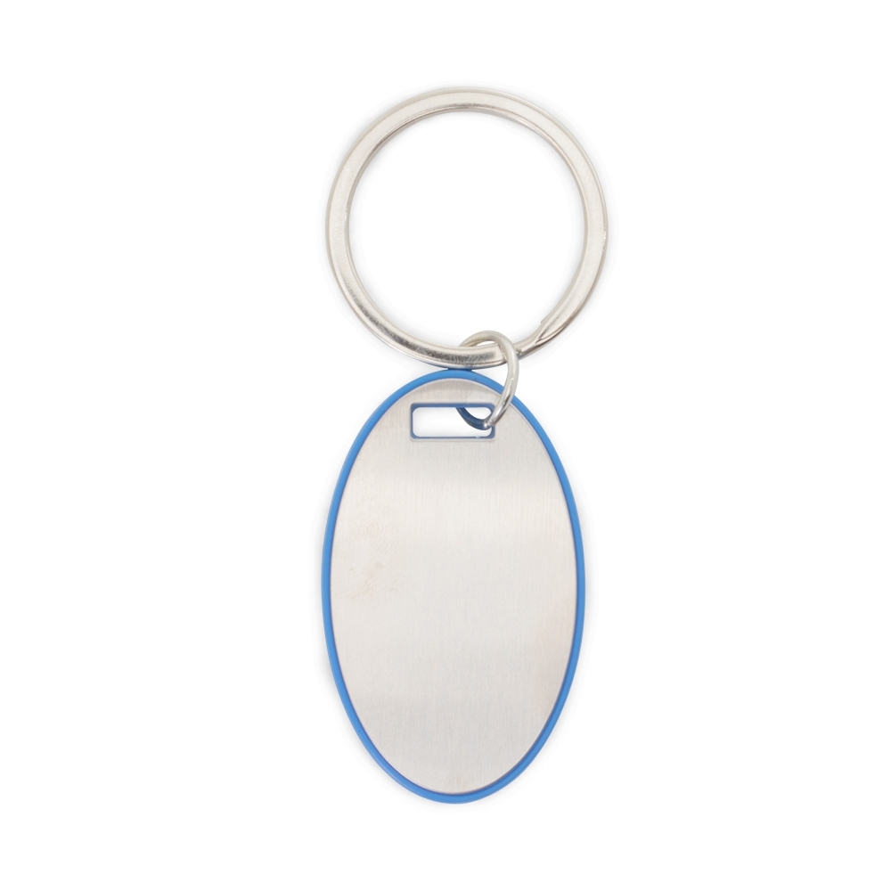 CHAVEIRO OVAL PLASTICO/METAL SPX-18692-AZU NA COR AZUL
