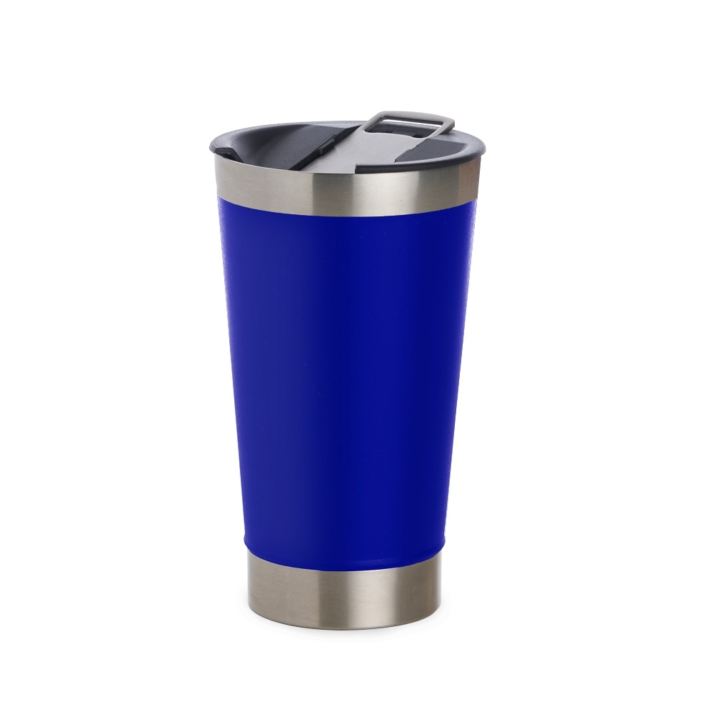 COPO TÉRMICO 500ML *LISO C/ ABRIDOR SPX-18645L-AZ1 NA COR AZUL