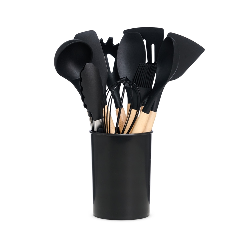 KIT UTENSÍLIOS 12 PEÇAS SPX-07041-PRE NA COR PRETO