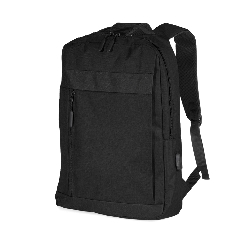 MOCHILA DE NYLON USB 19L SPX-01325B-PRE NA COR PRETO