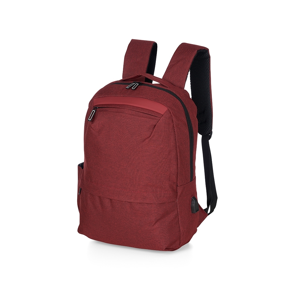 MOCHILA DE NYLON USB 21L SPX-04057-VM NA COR VERMELHO