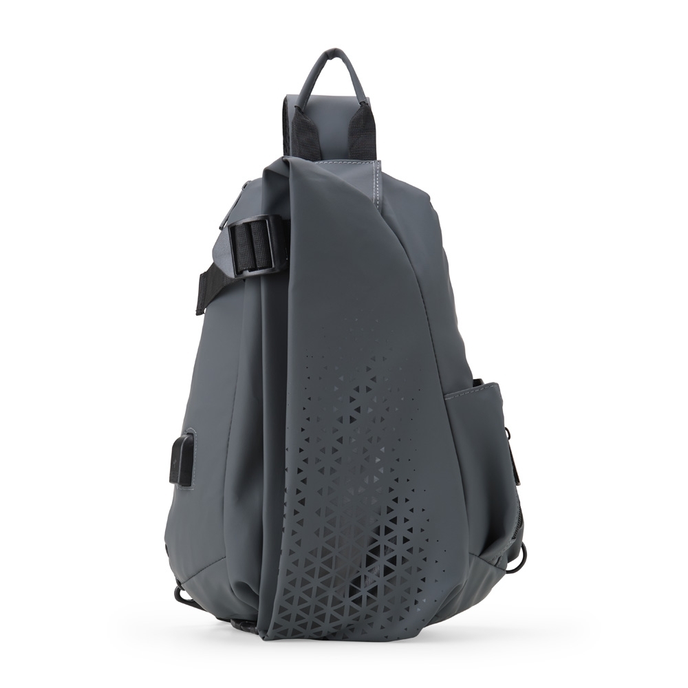 MOCHILA DE OMBRO USB 10L SPX-16019-CIN NA COR PRATA