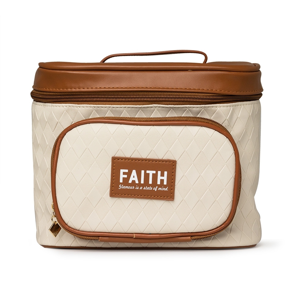 NÉCESSAIRE EM COURO SINTÉTICO SPX-E@18756-MAR NA COR MARROM