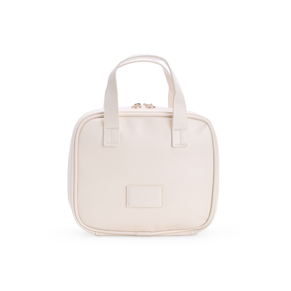 NÉCESSAIRE DE COURO SINTÉTICO SPX-18773-BCO NA COR BRANCO