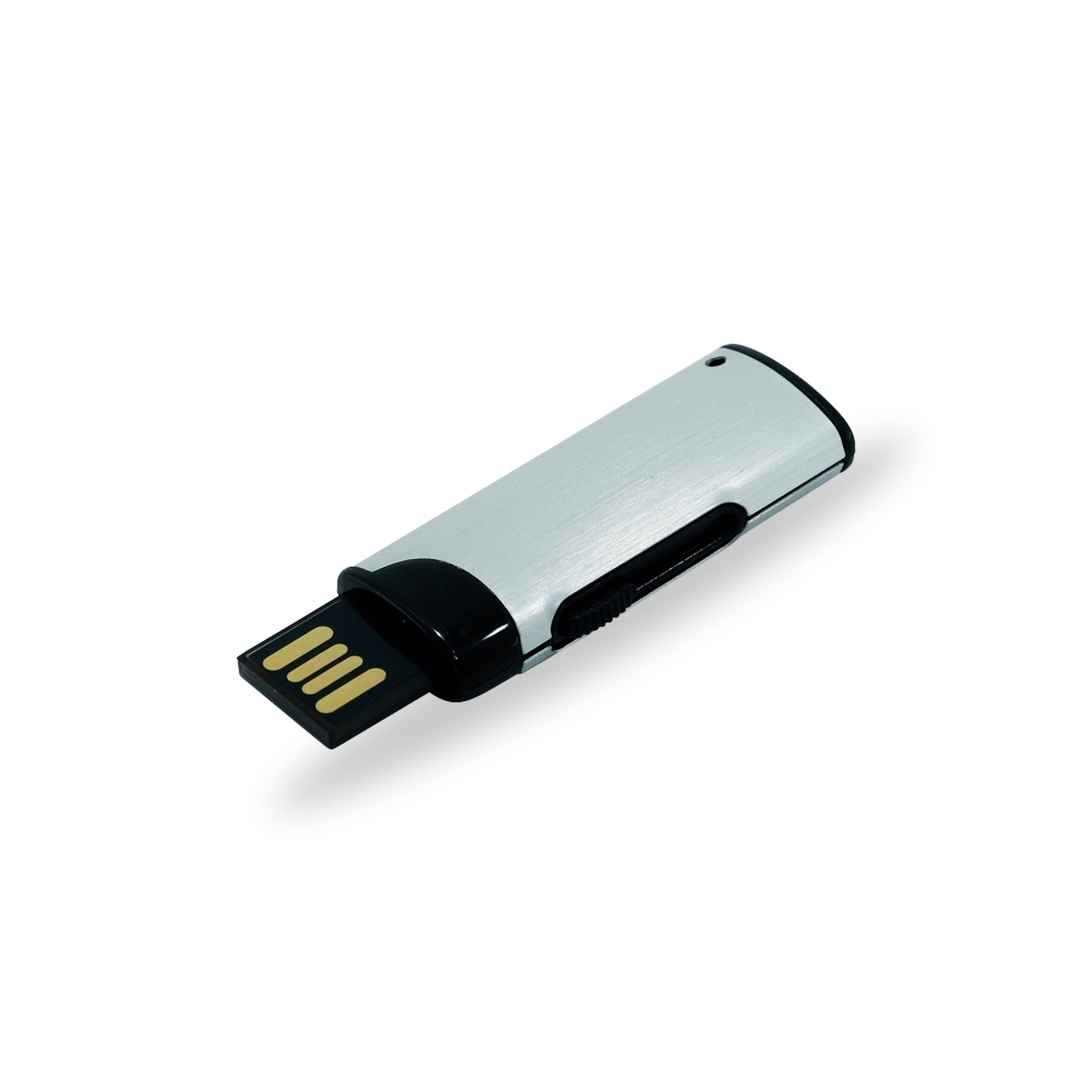 PEN DRIVE RETRÁTIL 4 GB  SPX-061-4GB-PRA NA COR PRATA