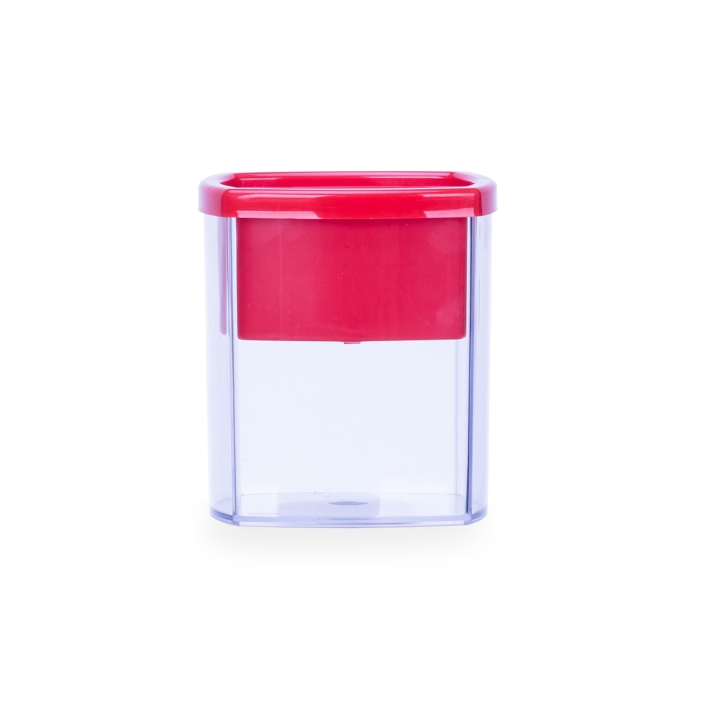 PORTA CANETA E CLIPS C/ DIVISÓRIA SPX-13727-TRA/VM NA COR TRANSPARENTE