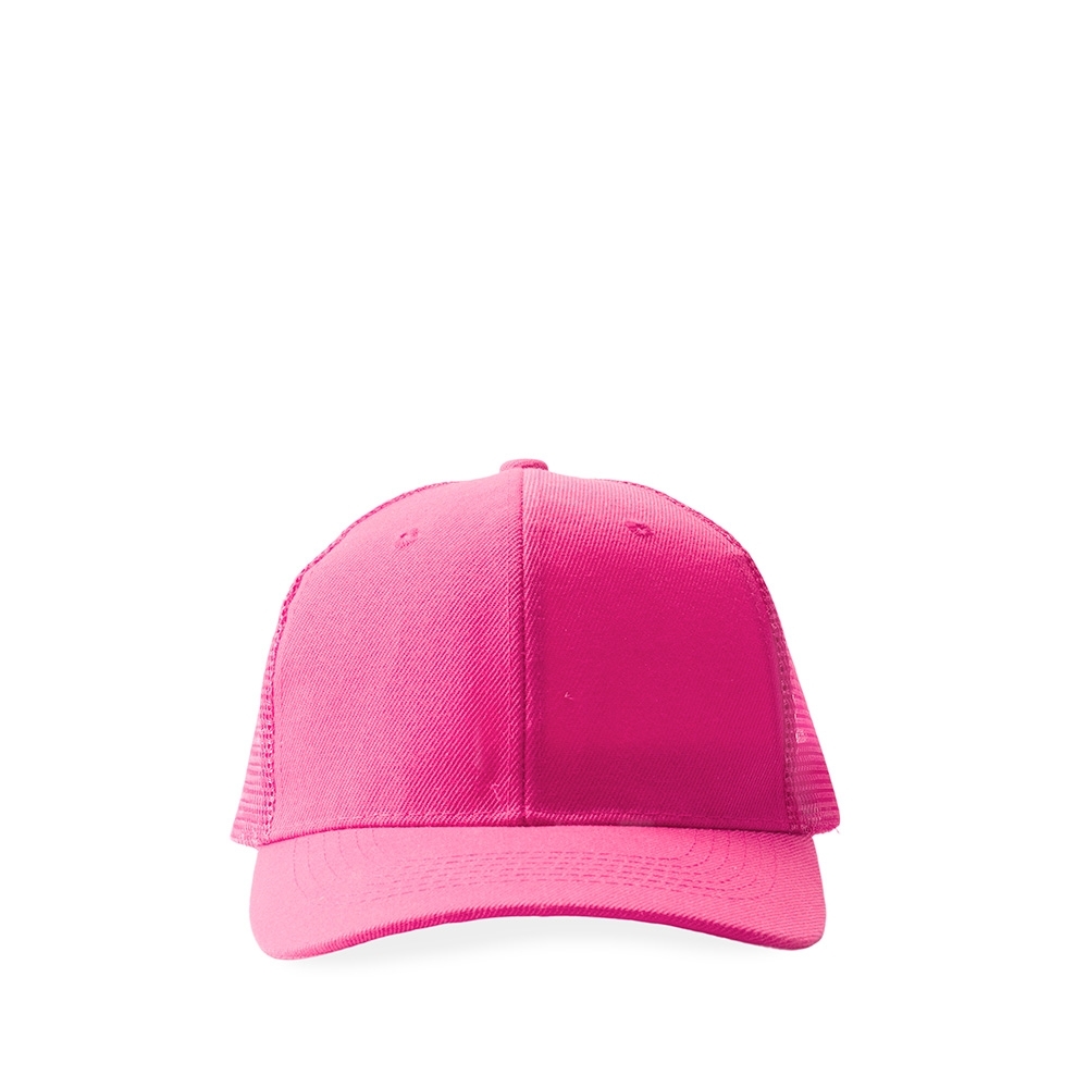 BONÉ POLIÉSTER ABA CURVA COM TELA SPX-18986-RSE NA COR ROSA