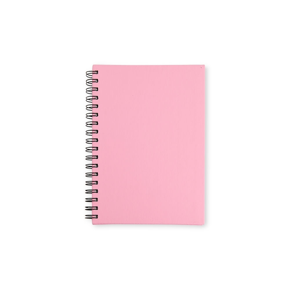 CADERNO CAPA EMBORRACHADA SPX-13708-ROS NA COR ROSA