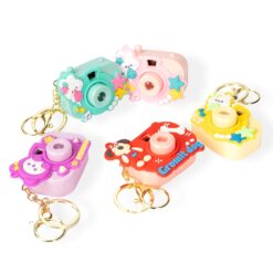 CHAVEIRO PLÁSTICO CÂMERA SPX-P$BRINQ105-MIS NA COR AMARELO