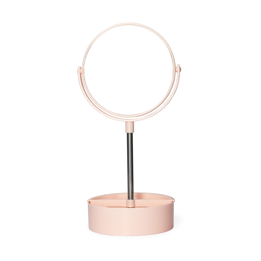 ESPELHO DE MESA PLÁSTICO SPX-18985-ROS NA COR ROSA