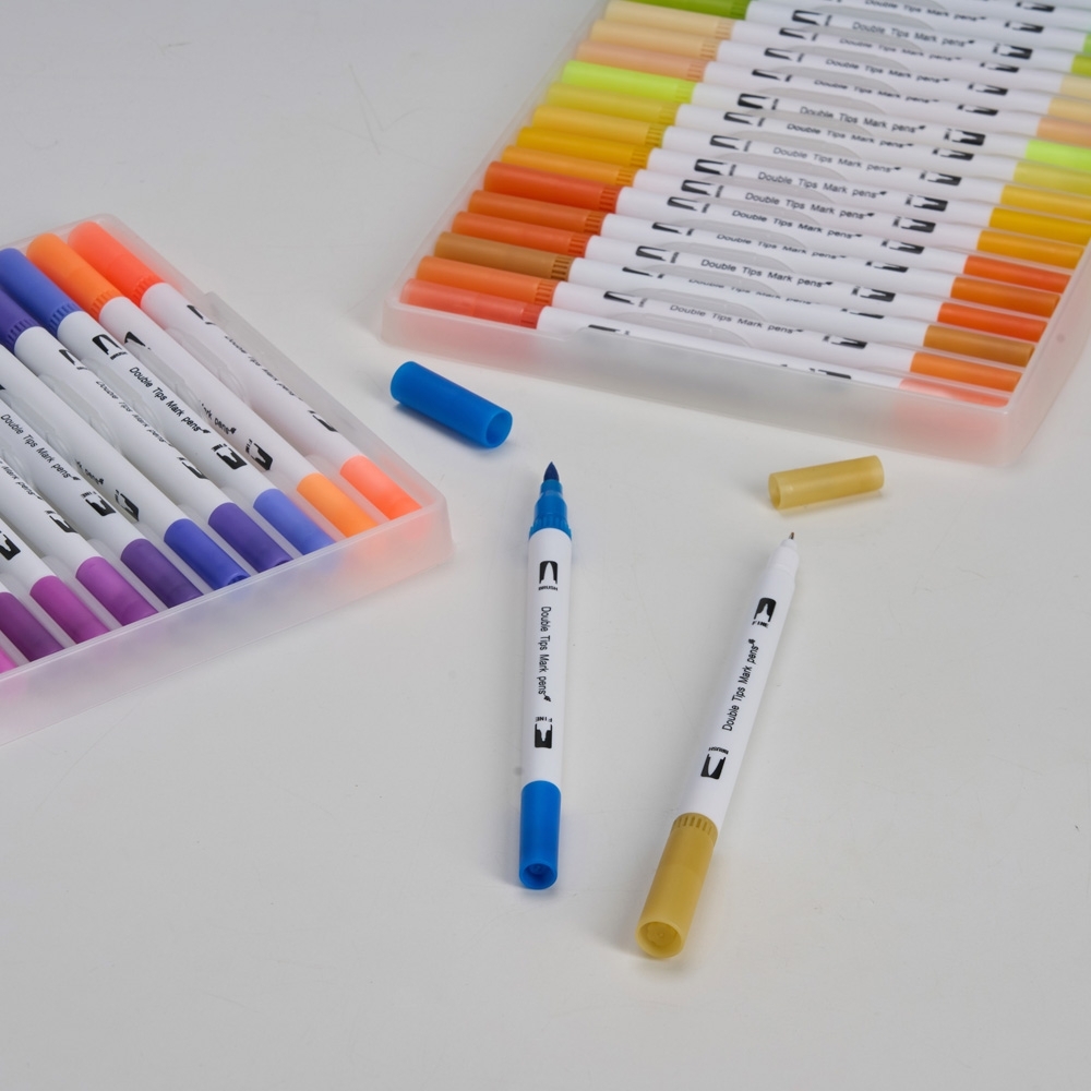 KIT CANETINHAS PONTA DUPLA 72 CORES SPX-08332-72-COL NA COR COLORIDO